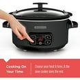 thumbnail image 2 of 7-Quart Slow Cooker with Locking Lid & Removable Stoneware Crock - 3 Heat Settings, Chalkboard Design + Easy-Clean Kitchen Essential for Family Meals, 2 of 6