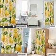 thumbnail image 6 of Lemon Leaves Fabric Shower Curtain Yellow Green Washable Shower Curtains for Bathroom, Waterproof Bath Curtain with Hooks Home Decor 72x72in, 6 of 8
