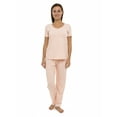 thumbnail image 1 of Women's Pajama Set PJ Cotton Lounge Sleep Wear, XXL, Pale Pink, by Ambesonne, 1 of 3