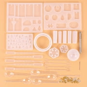 WANYNG Tool Crafts mold Set 127PCS Tools Epoxy Set Resin and Bracelet Pendant DIY Casting Molds ArtsCrafts & Sewing UV Adhesive UV Clear