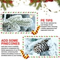 thumbnail image 2 of Christmas Trees 2FT Flocked Christmas Tree with Pot Base, 30 Warm White LED Lights, 189 Tips, PE+PVC Branches with 3 Pine Cones – Small Prelit Holiday Tree for Tabletop, Entryway, or Home Decor,Artif, 2 of 18