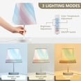 thumbnail image 3 of Yayeee Mini Table Lamp 10.8" Dimmable with Fabric Shade 3 Color Temperatures, Blue Gradient, 3 of 7