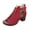 Red, variant on Platform Gladiator Dressy Sandals Ankle Booties for Women Vintage Casual Leather Open Peep Toe Chunky Block Heels Buckled Comfortable Spring Summer Dress Footwear Red Size 8