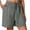 *Dark Gray, variant on ClodeEU Women's Linen Blend Drawstring Stretch Wide Leg Shorts ,Comfortable Casual Short with Pockets Black,Womens Plus L