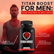 Titan Boost for Men Capsules, TitanBoost Advanced Formula, 2 Pack, 120 Capsules
