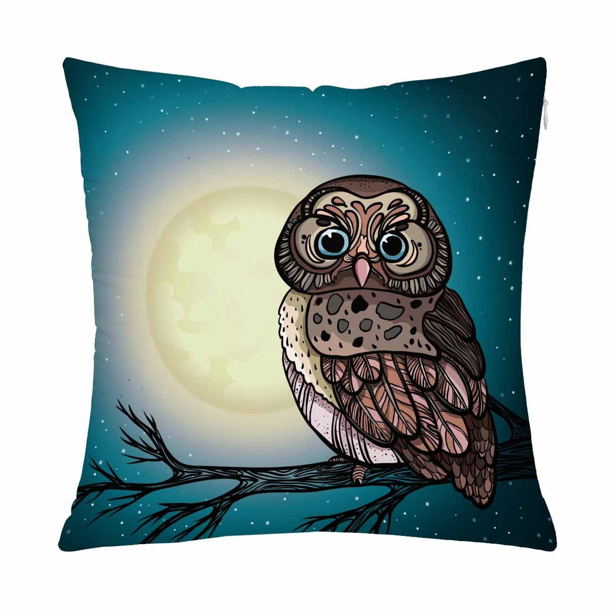 YUSDECOR Owl Pillow Covers Pillowcase Throw Pillows 18x18 inch