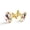 Color 3, variant on Men's Classic Stainless Steel, Bright Skull Flowers Pattern Cufflinks Business Wedding Shirts, Golden
