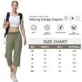 thumbnail image 6 of Xidunhg Womens Capris with Pockets Loose Fit Casual Outdoor Pants Lightweight Ladies Baggy Cargo Pants for Hiking Grey Green 2XL, 6 of 6