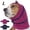 Purple, variant on Soft Calming Dog Ear Wrap Hoodie, 3 Layer Noise Reduction Sound Proof Pet Snood for Fireworks Bath Grooming, Adjustable Cotton Ear Protection Cover S/M/L