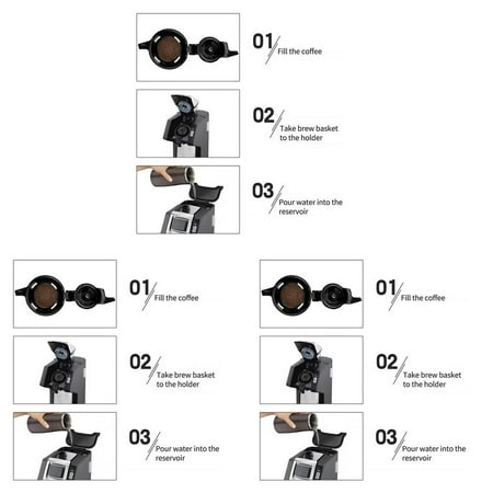 

KIKIO Coffee Filter Cup Fine Mesh Tea Replacement Alternative Stainless Maker Basket Strainer Part Steel for FlexBrew 49979/2 Way 3PCS