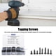 thumbnail image 3 of 640Pcs Pan Head Tapping Screws Set Black Cross Carbon Steel Fastener Assortment Kit, 3 of 5
