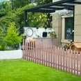 thumbnail image 5 of FeiFu Plastic Garden Fence Panels Outdoor Yard Fence for Patio Garden Flower Bed Vegetable Decorative Fencing Easy Installation Garden Accessories Grass Edging Pet Barrier Brown 40x50cm, 5 of 5