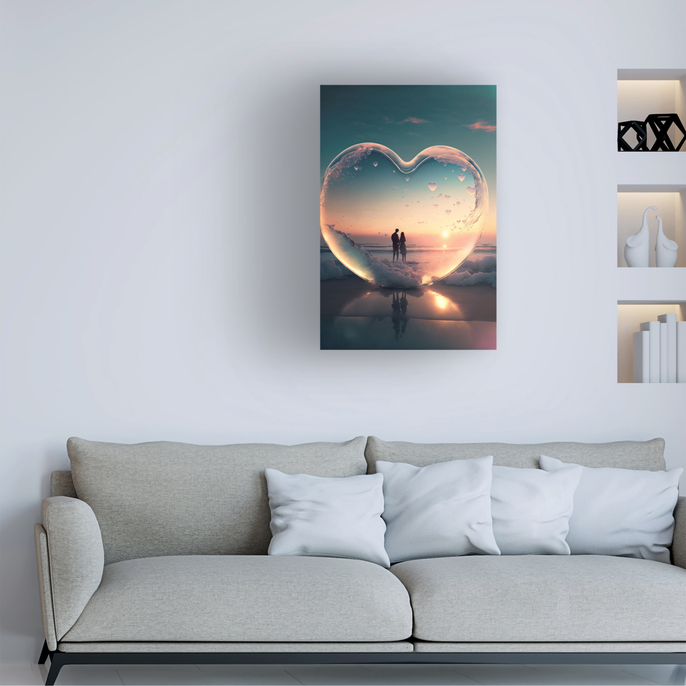 Canvas Wall Art - Ray Heere 'Love Is In The Air 6' Wall Art for Living Room, Bedroom, or Office Décor by Trademark Fine Art - 22 x 32 Inches