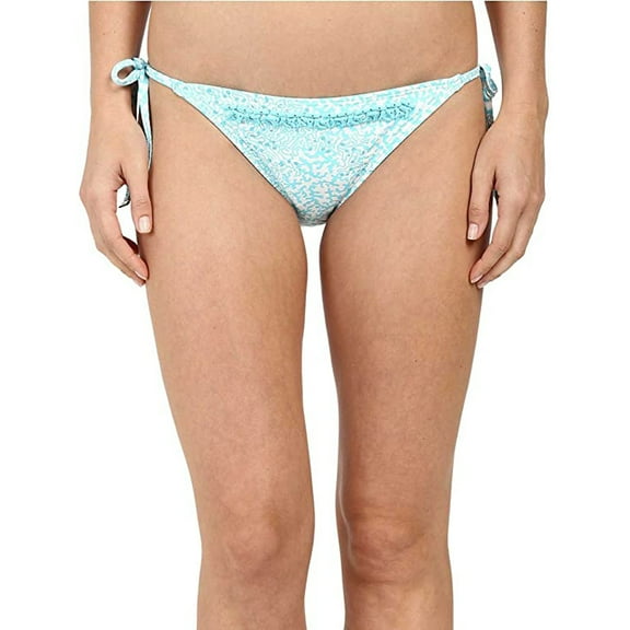 Michael Kors Women's Lantana Beaded Side Tie Bikini Bottom, Turquoise, Small