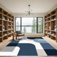 thumbnail image 2 of ODIKA 6'x9' Machine Washable Non-Slip Area Rug, Abstract Navy Blue High Traffic Rug with Pad, Blue, 1058273, 2 of 8