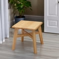 thumbnail image 2 of eHemco Solid Hardwood Step Stool with Double Cross Brace Support for Adults and Kids, 12.25 Inches, Natural, Set of 2, 2 of 6