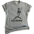 thumbnail image 1 of Touchdown Shirt, Unisex Women's Men's Shirt, Funny Baseball T-shirt, Funny Football Shirt Ironic Sports Tee, Dark Heather Gray, 3X-Large, 1 of 6