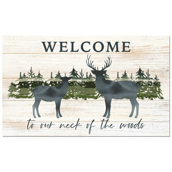 Highland Home "Deer Welcome" Indoor/Outdoor Entryway Door Mat