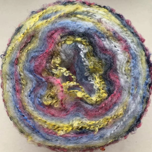 Nvzi Hilo de lana acrílica de felpa suave para hacer cabello de muñecas, tejer a crochet, fieltro de lana cardado, lana de oveja, mecha, fibra (50 g, A38)