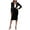 Black, variant on Busydd Skirt Sets Women 2 Piece Outfits Business Casual Solid Color Long Sleeve Lapel Button Jackets and Women's Skirts Two Piece Sets for Women M