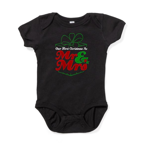 CafePress - First Christmas As Mr. &Amp; Mrs. Newlyw Body Suit - Cute Infant Bodysuit Baby Romper - Size Newborn - 24 Months