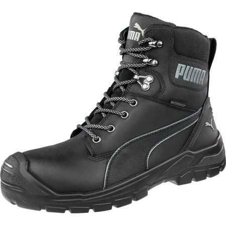 

PUMA Safety Men s Conquest 7 Work Boot Composite Toe Slip Resistant Waterproof EH ONE SIZE BLACK