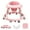 Full Pink, variant on PRVAETU Foldable Baby Walker with Wheels,Height Adjustable,Large Dining Tray,Dust-Resistant Foot Pad,for 6-18 Months Infant,Grey
