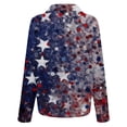 thumbnail image 5 of HEILAU Independence Day Shirts for Women American Flag Long Sleeve Button Down Shirt 3D Printed Washed Refreshing 4th of July Tops, 5 of 5