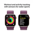 thumbnail image 4 of Apple Watch Series 10 (GPS+Cellular) 42mm Aluminum Case with Plum Sport Loop - Rose Gold, 4 of 6