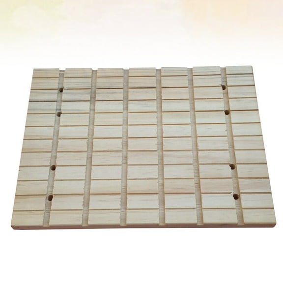 Soimiss Small Pet Scratch Board Beige Made of Thick Wood for Claw Grinding and Ventilation