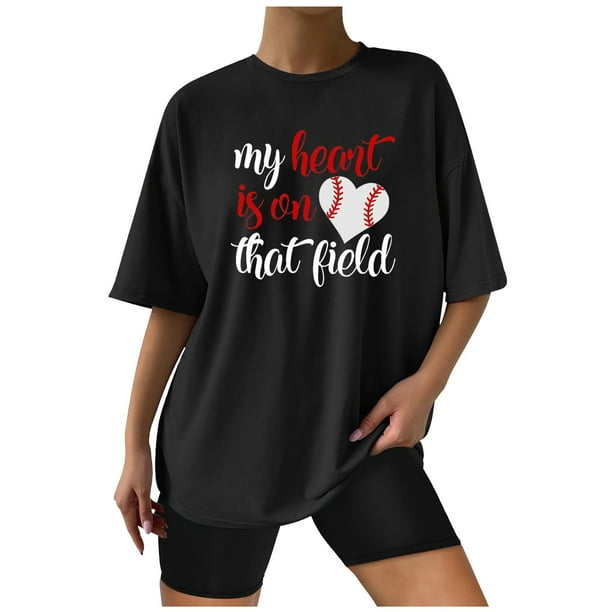 Camisas sexy de verano para mujer Blusa regular estampada con cuello redondo y manga corta OAVQHLG3B Store lin121212