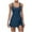 Navy, variant on Ruyang Tennis Dress for Women U Neck Dress With Built In Shorts for Sleeveless Side Slit Flare Mini Dresses Puls Size Long Sleeve Tunic Dress
