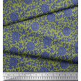 thumbnail image 3 of Soimoi Cotton Cambric Fabric Leaves & Floral Artistic Print Fabric by The Yard 56 Inch Wide, 3 of 3