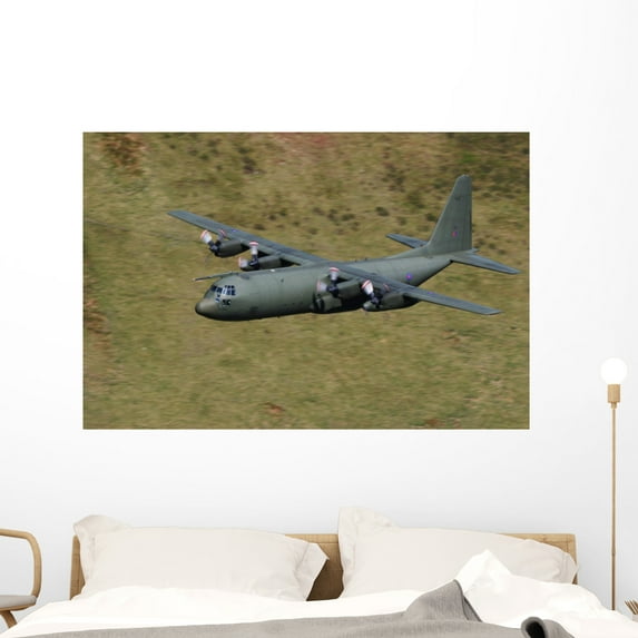 C-130 Hercules Wall Mural by Wallmonkeys Peel and Stick Graphic (48 in W x 32 in H) WM338190