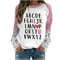 thumbnail image 4 of HTNBO Womens Valentine's Day Crewneck Sweatshirts with No Hood Plus Size Love Heart Printed Pullover Tops with Leopard Patchwork Sleeve, 4 of 4