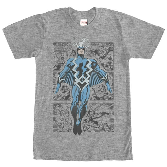 Men's Marvel Inhumans Bolt Comic  Graphic Tee Athletic Heather Medium