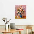 thumbnail image 2 of Nawypu  Flower Wall Art Blue and white Daisies Canvas prints Framed Flower in Vase Pictures Poster Bathroom Livingroom Wall Decor, 2 of 4