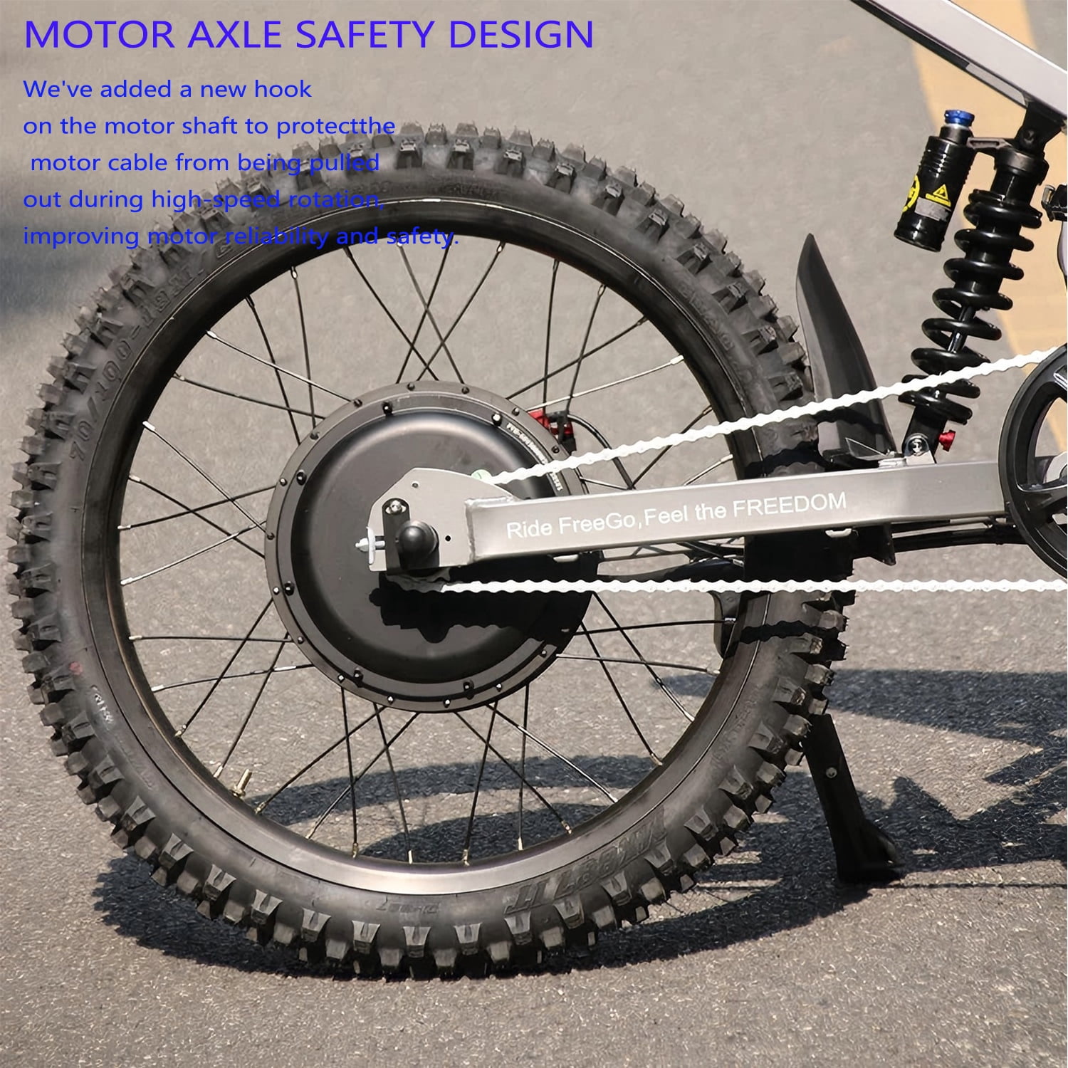 Freego X2Pro 6000W(Peak)Motor 60V 30Ah Battery Electric Motorcycle for Adults,Electric Dirt Bike Teens ,50MPH Off Road Electric Bicycle,19x2 Full Suspension/Four-Piston Hydraulic Brake UL2849