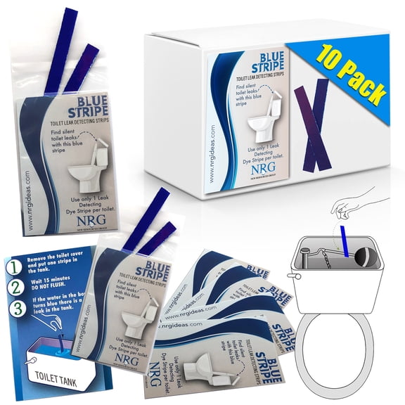 Leak Detection Blue Stripe Toilet Tank Silent Leaks Test Tracer Strips