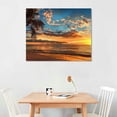 thumbnail image 2 of Orinice Sunset Ocean Paradise Beach Gloss Poster - Large   20x16in, 2 of 6