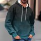 thumbnail image 1 of Dolkfu Sudadera con capucha para hombre en degradado, sudadera ancha y casual con bolsillo tipo canguro, sudadera de otoño con capucha para hombre M, 1 of 5
