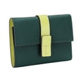 thumbnail image 1 of Monedero de cuero Minnieouse para mujer portatarjetas con cierre de tres pliegues Rectangular, 1 of 6
