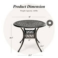 thumbnail image 3 of Spaco Outdoor Side Table, 36 Inch Patio Round Dining Bistro Table with Umbrella Hole-Brown,Outdoor Side Table for Patio, Pool, Porch, 3 of 8
