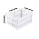 thumbnail image 3 of Plastic Folding Storage Basket | Ventilated Mesh Design | Multipurpose Organizer for Snacks, Stationery, Cosmetics, Fruit | Durable & Stackable | 13.78x10.43x7.28 in | 1-Pack | White or Gray, 3 of 6