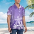 thumbnail image 3 of Disketp Snowflakes Hawaiian Shirts for Men,Mens Casual Short Sleeve Button Down Shirts Beach Shirt,XX-Large, 3 of 7