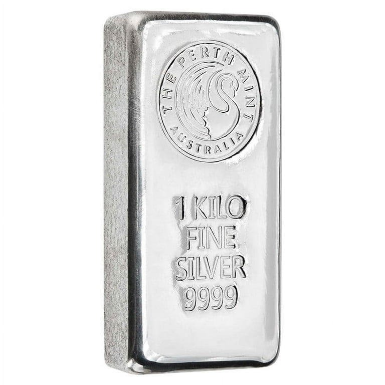 Perth Mint 1 Kilo Silver Bullion Bar .9999 Fine - Walmart.com