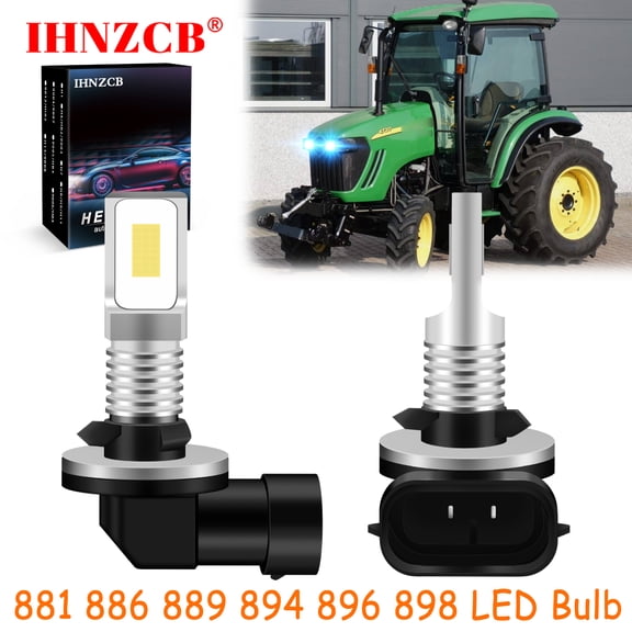 IHNZCB for Deere 4520 4630 4700 4710 4720 2038r 2032r 3025e R136239 Tractor / Lawn Mower LED Headlights Bulb 881 886 889 894 896 898 Ice Blue,Y16