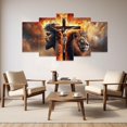 thumbnail image 4 of ZHONGYUTONG 5 Piece Christian Wall Art Jesus Pictures Set of 5 for Christ Church Dining Living Room Home Decor Cross Painting Canvas God Poster Prints Framed (16x24inx2pcs 16x32inx2pcs 16x40inx1pcs), 4 of 5
