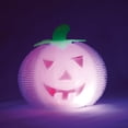 thumbnail image 3 of Lillian Vernon LED Neon Puffer Pumpkins, Festive Toys and Party Favors, Light up, Batteries Included, Set of 3, 3 of 7