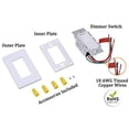 thumbnail image 3 of Cloudy Bay in Wall Dimmer Switch for LED Light/CFL/Incandescent,3-Way Single Pole Dimmable Slide,600 Watt max,Cover Plate Included, 3 of 6